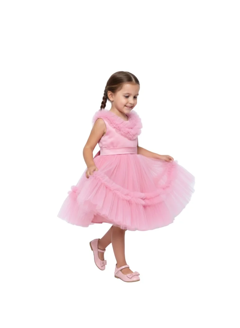 دىدانيالا فستان سهرة تول مكشكش